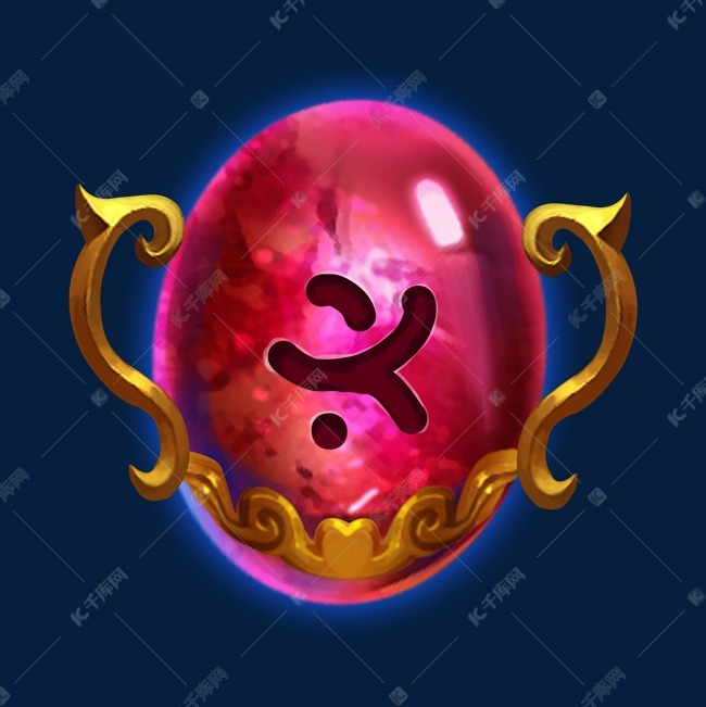 原画游戏红色元素宝石