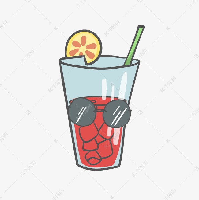 卡通饮料装饰图案