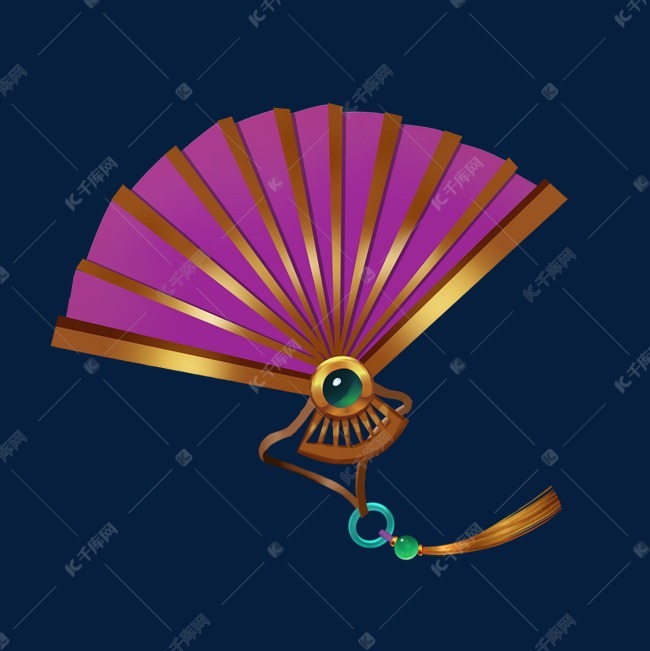 原画游戏q版金扇子