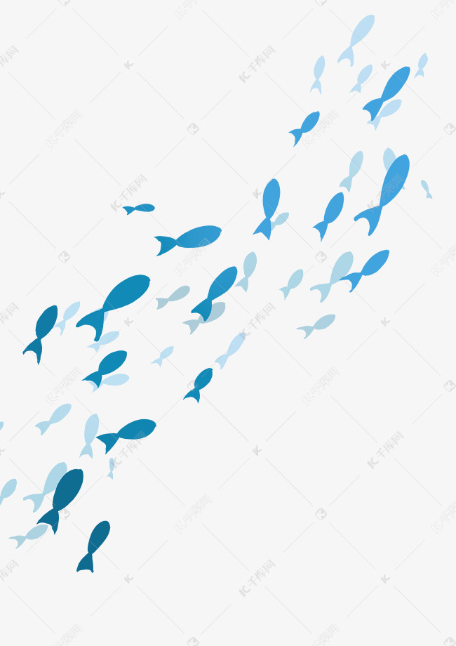 海洋蓝色鱼群