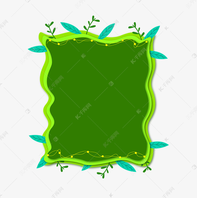 绿色植物藤蔓边框