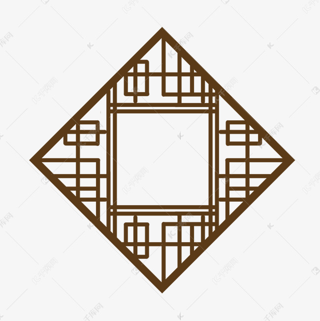 边框纹理棕色中国风边框