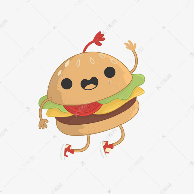 西餐汉堡卡通图案素材图片免费下载 高清装饰图案psd 千库网 图片编号