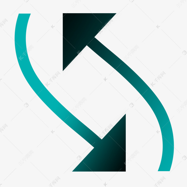 渐变旋转箭头免抠图png