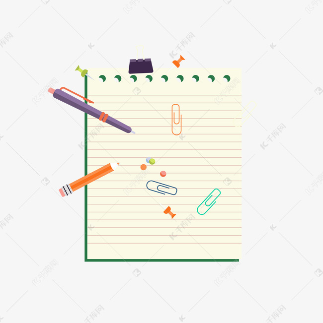 简约笔记卡通图案