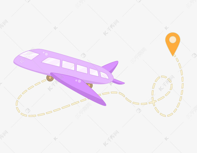 紫色飞机旅行