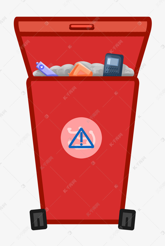 红色垃圾桶环保