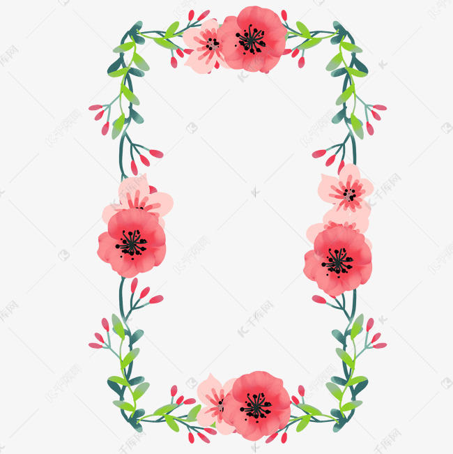 花藤植物花朵边框