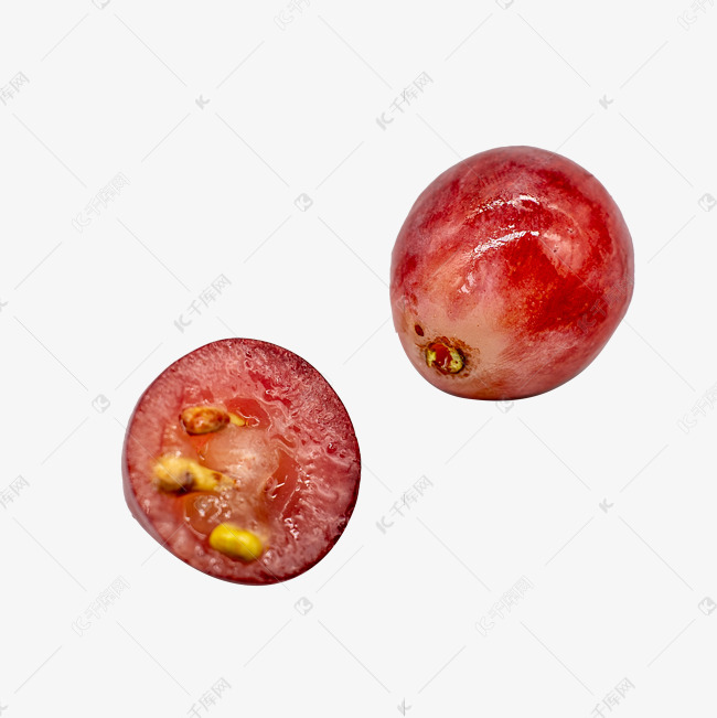 切开的红葡萄红提