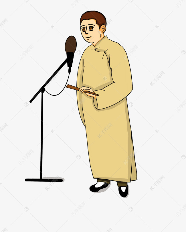 黄衣相声表演者