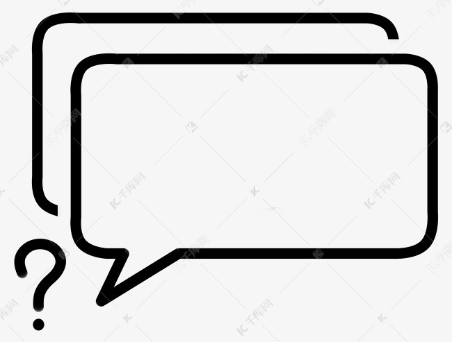 扁平风简约对话框疑问边框标题框