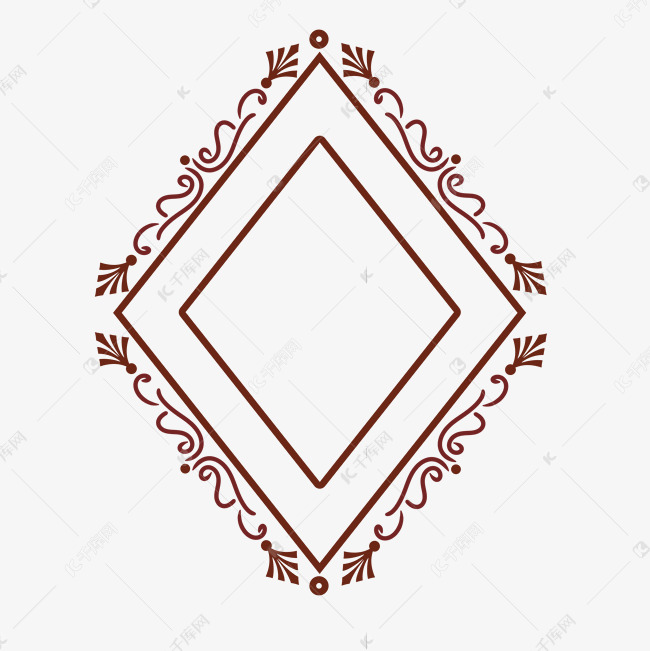 边框纹理菱形边框装饰花纹