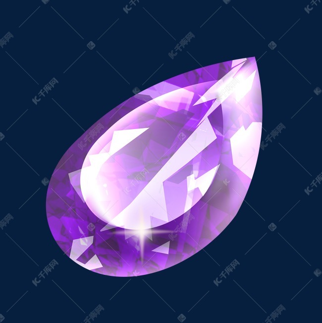 紫色水滴钻石
