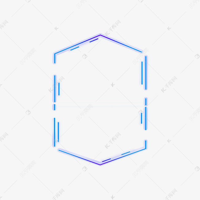 水晶柱形科技边框素材图片免费下载 高清特色边框psd 千库网 图片编号