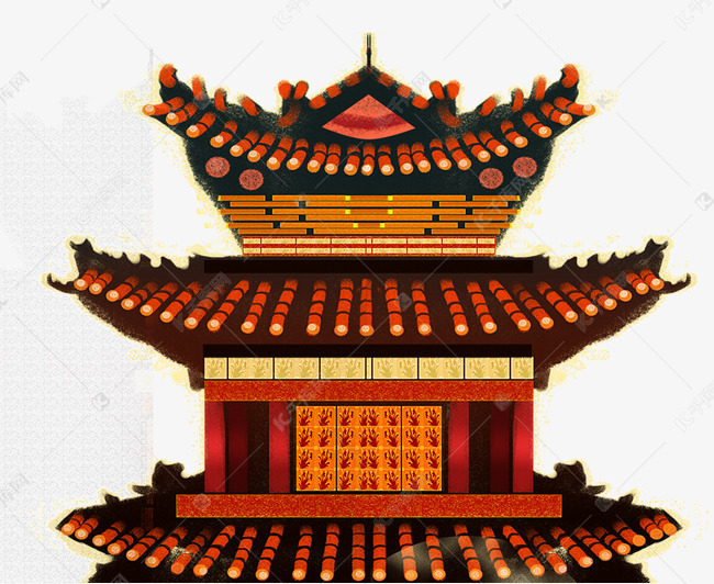中国风古建筑图案