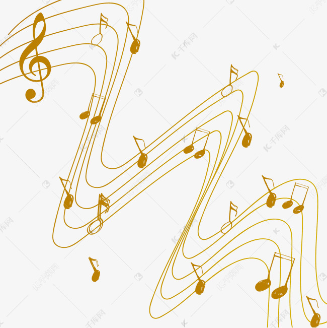 金色五线谱音符
