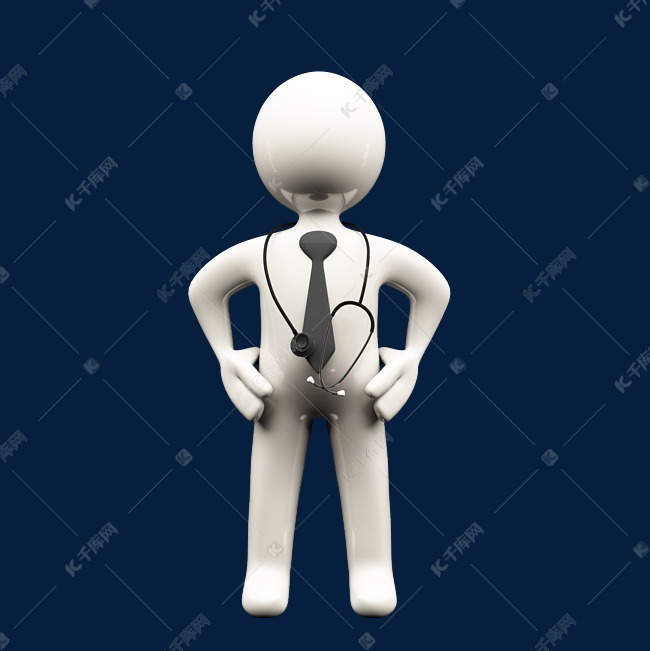 医生听诊火柴人