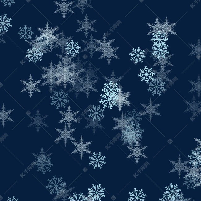 空中飞舞雪花