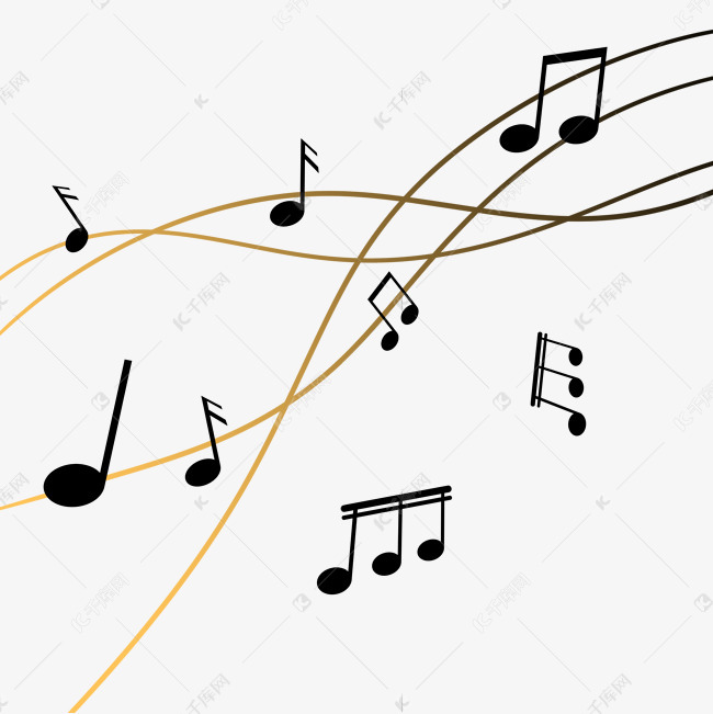 矢量创意跳跃的音符