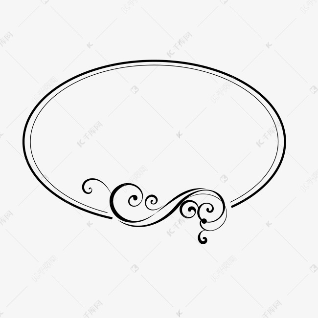 欧式复古圆形边框