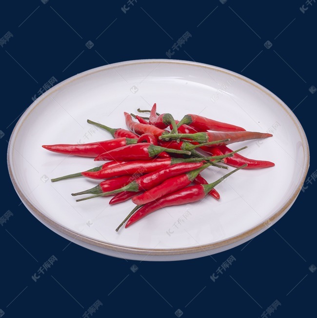 一盘红辣椒实拍