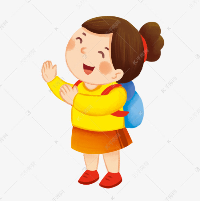 背书包小女孩