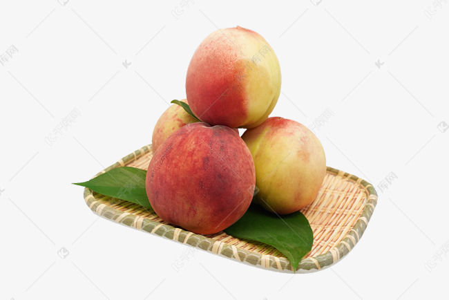 四个水果桃子