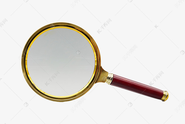 黄色圆形放大镜