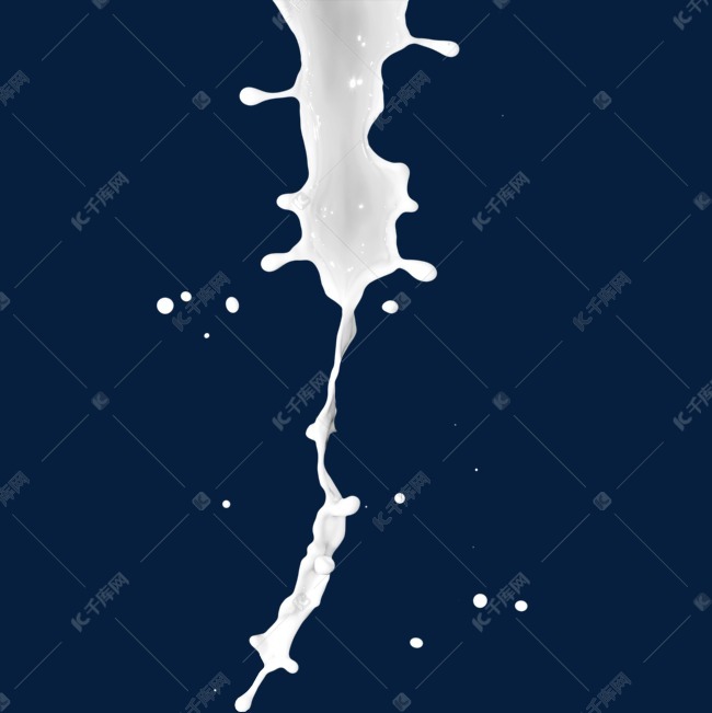乳白色牛奶飞溅喷溅