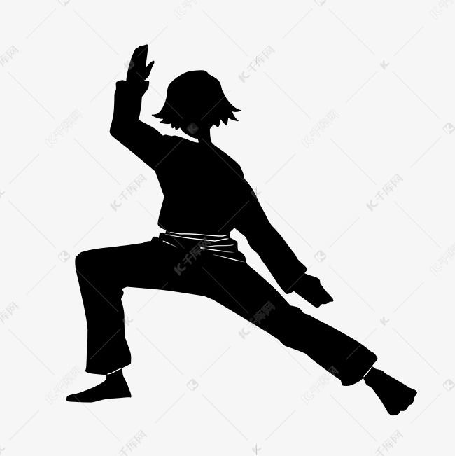 武术人物剪影