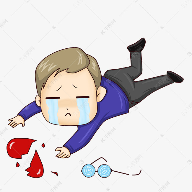 心碎哭泣男孩