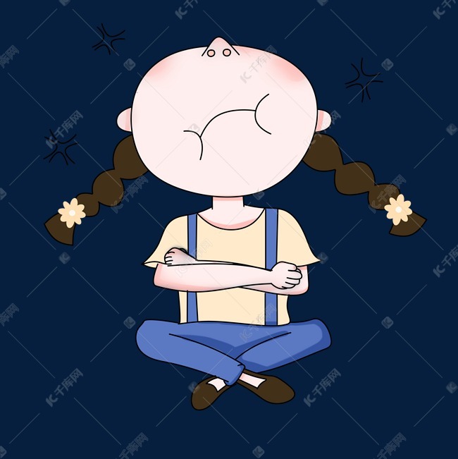 扭头生气表情