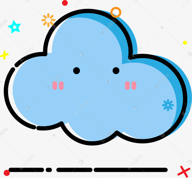 mbe矢量可爱云朵小图标