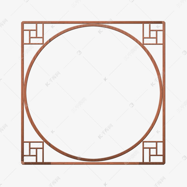 木制仿古边框窗框