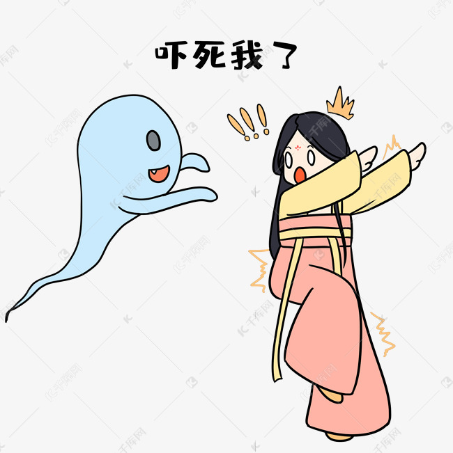 女孩吓死我啦表情包