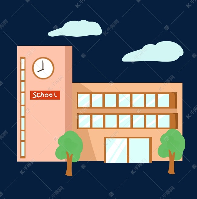 教学楼学校素材图片免费下载 高清装饰图案psd 千库网 图片编号