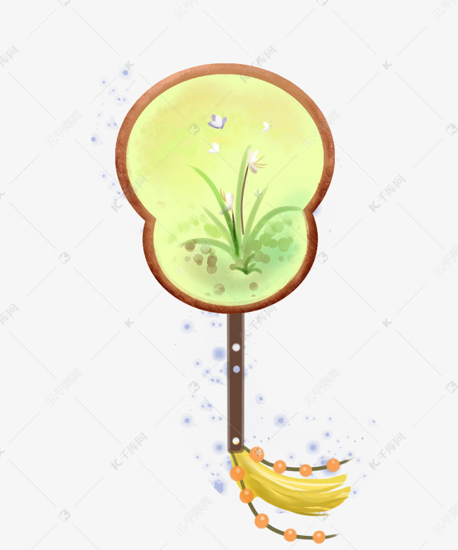 古风绿色芭蕉扇