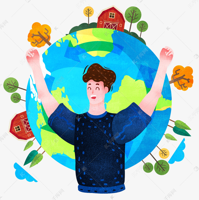 呼吁保护地球环保男子免抠图素材图片免费下载-千库网
