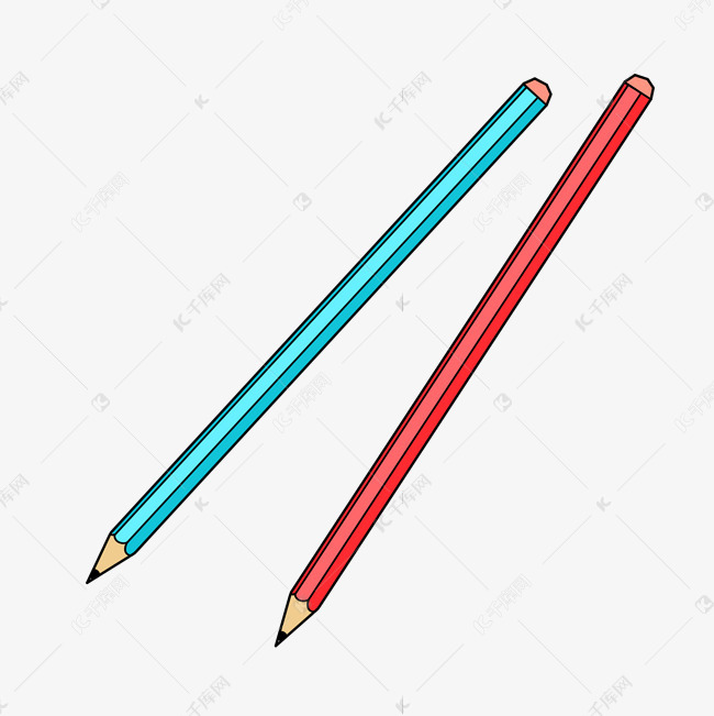 手绘彩色铅笔png素材图片免费下载-千库网