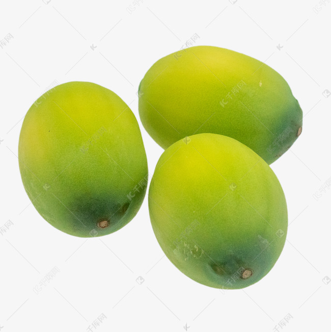 绿色椭圆青果素材图片免费下载-千库网