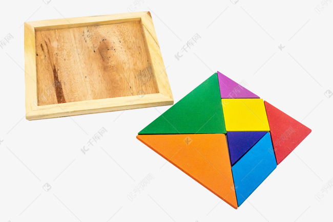 彩色方形拼图