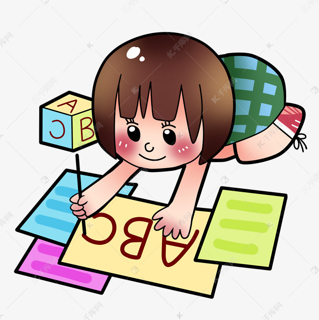 写英语字母女孩