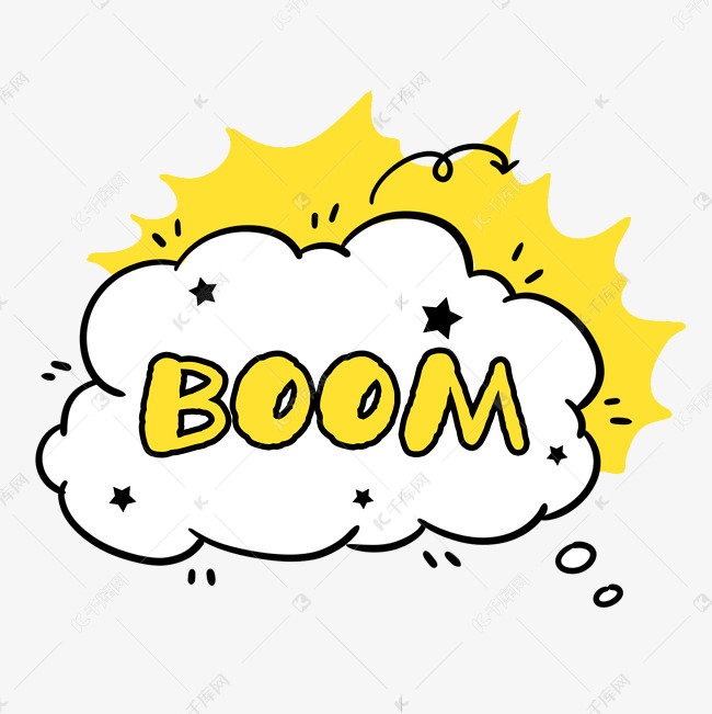 漫画boom爆炸气泡对话框