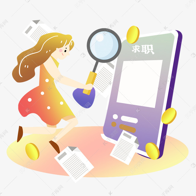 招聘女孩网上求职面试素材