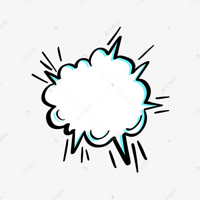 简约漫画对话框爆炸框