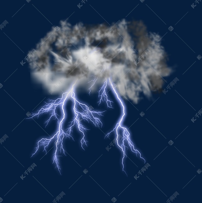 雨天的乌云闪电素材图片免费下载 高清装饰图案psd 千库网 图片编号