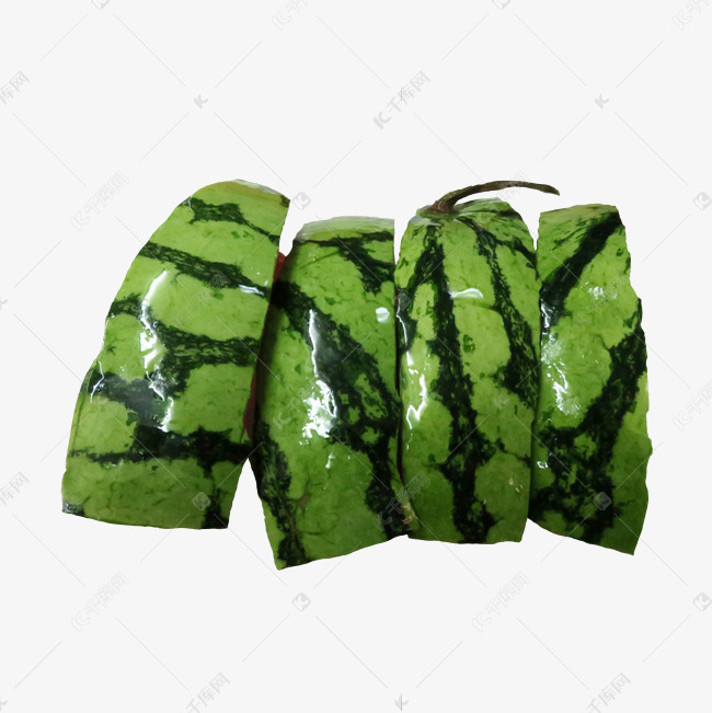 绿色西瓜皮垃圾