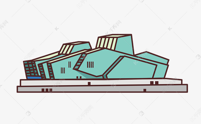 重庆大剧院矢量卡通素材图片免费下载-千库网