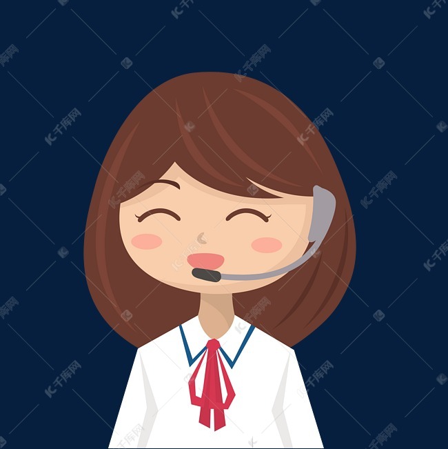 微笑女性客服人物