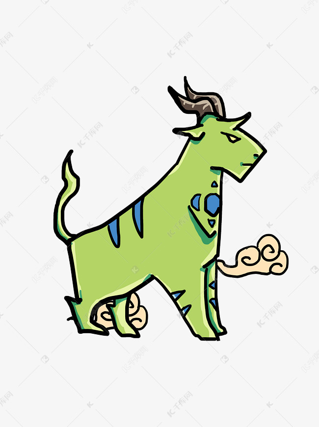 中元节卡通q版怪兽坐骑